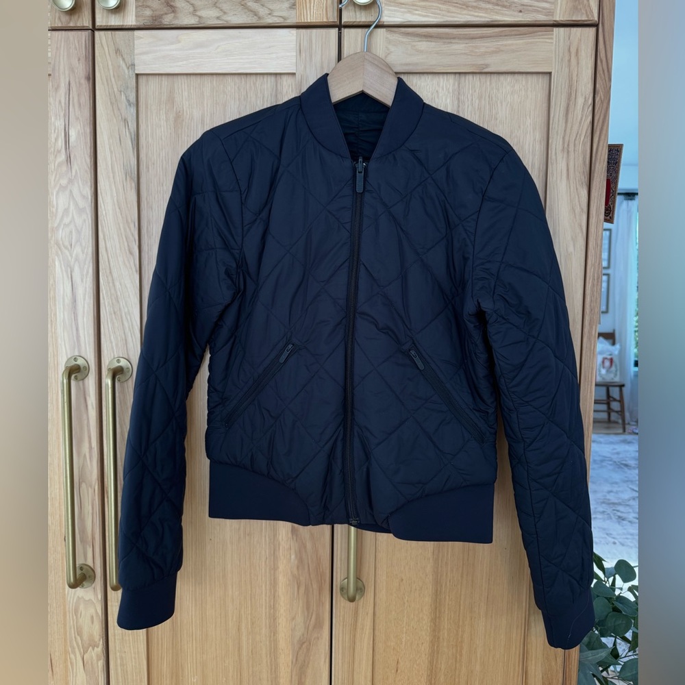 lululemon athletica Black Quilted Bomber Jacket